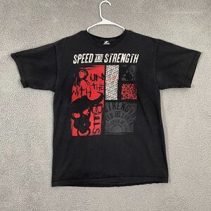 Speed And Strength Shirt‎ Men L Black Short Sleeve Bull Tee